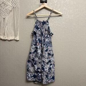 Martin +osa women sz 0 Boho Chic Abstract Ruffle Sundress dress